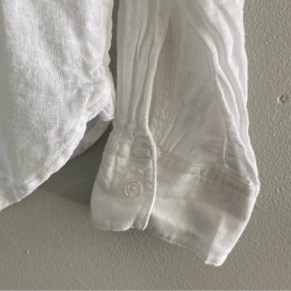 Rails Charli White Rose Gold Embroidered Star Button Down Blouse - Picture 6 of 12